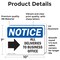 Signmission All Deliveries To Business Office Sign With Symbol, 10 in W x Rectangle, Vinyl Decal OS-2PACK-NS-D-710-L-10095 - alternate 2
